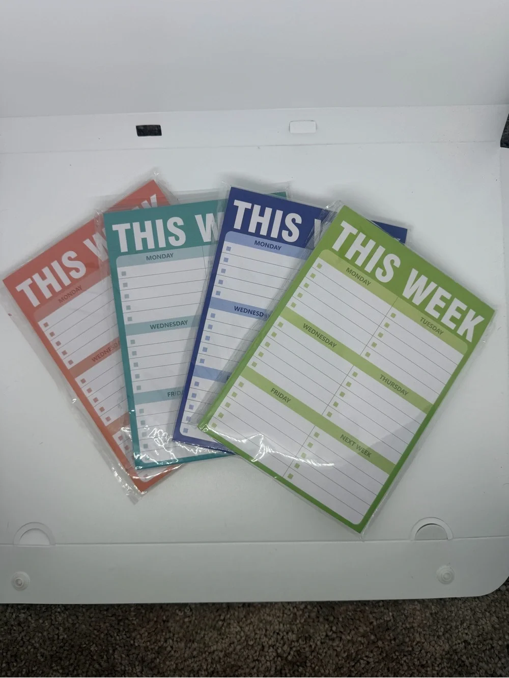 Weekly Planner Notepad Pad - 4 pack